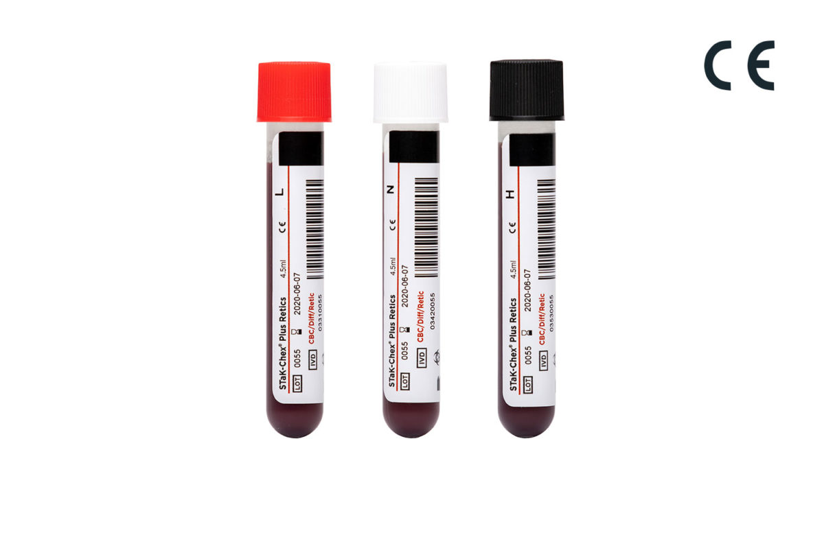 STaK-Chex Plus Retics five-part white cell differential control for Beckman Coulter instruments