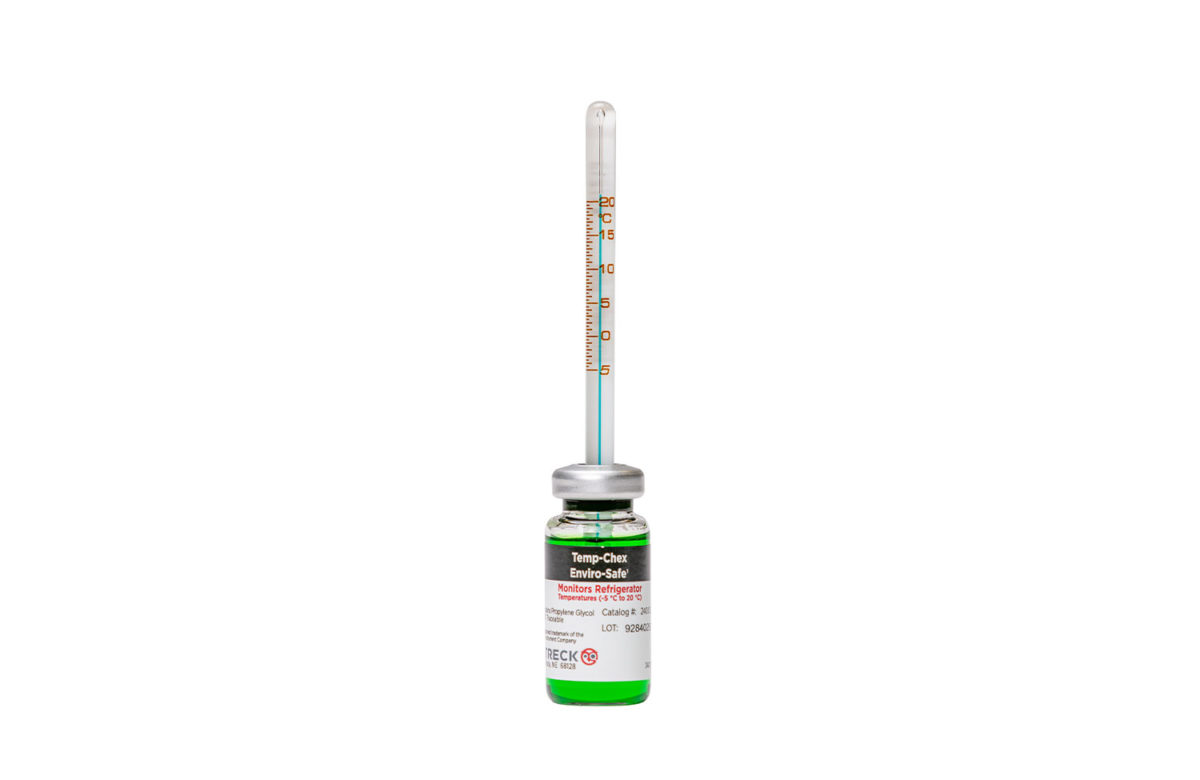 Temp-Chex with Enviro-Safe laboratory thermometer
